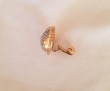 Vintage Diamante Clip Earrings in Gold Tone Setting  