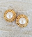 Vintage Lady Diana Large Clip Earrings
