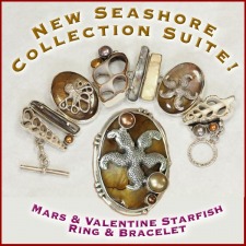 New Seashore Collection Suite! Mars & Valentine Starfish Ring & Bracelet