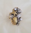 Mars & Valentine Seahorse Cluster Ring Size 7.5  