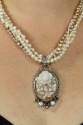 Mars & Valentine Vintage Shell Cameo Necklace
