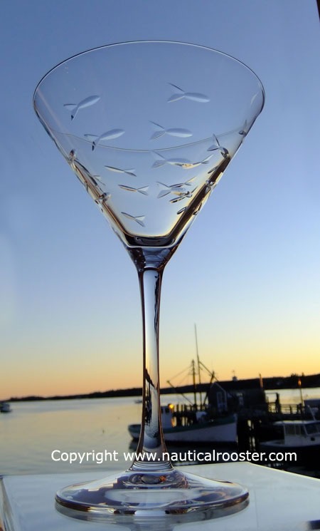 Rolf School of Fish 7.5 oz. Martini Glass