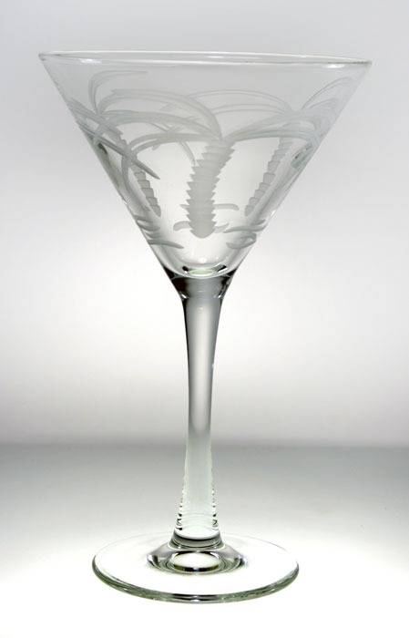 Rolf Palm Tree 10 oz. Martini Glass