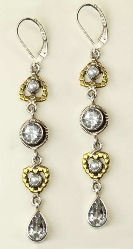 Mars & Valentine Double Heart Dangle Earrings