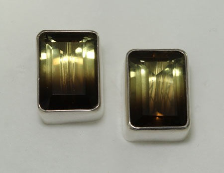 Charles Albert Bi-Color Citrine Post Earrings