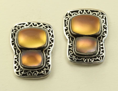 Amy Kahn Russell Melon Ball Clip Earrings