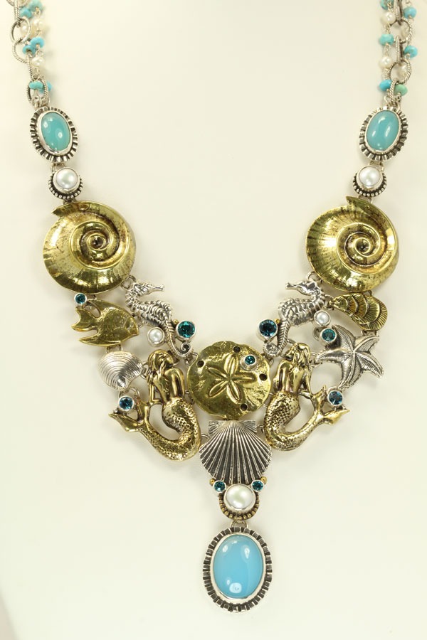 Mars & Valentine Mermaid Cluster Collar