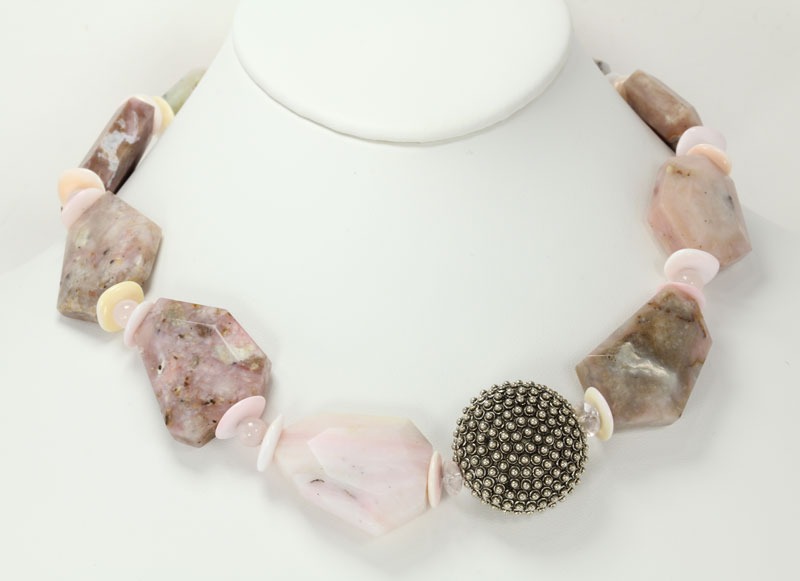 Amy Kahn Russell Pink Opal Necklace--MATCHING EARRINGS AVAILABLE