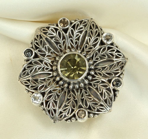 Mars & Valentine Steel Magnolia Large Statement Ring