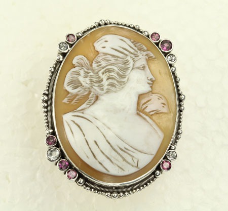 Mars & Valentine Very Large Antique Psyche Cameo Ring