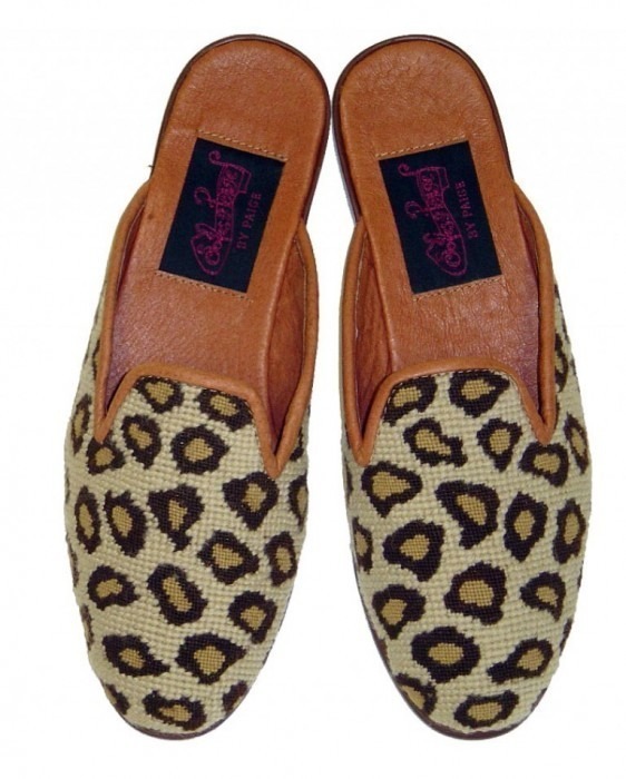 Leopard Needlepoint Mule 
