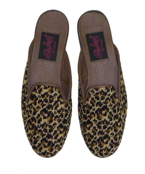 Mini Leopard Needlepoint Mule 