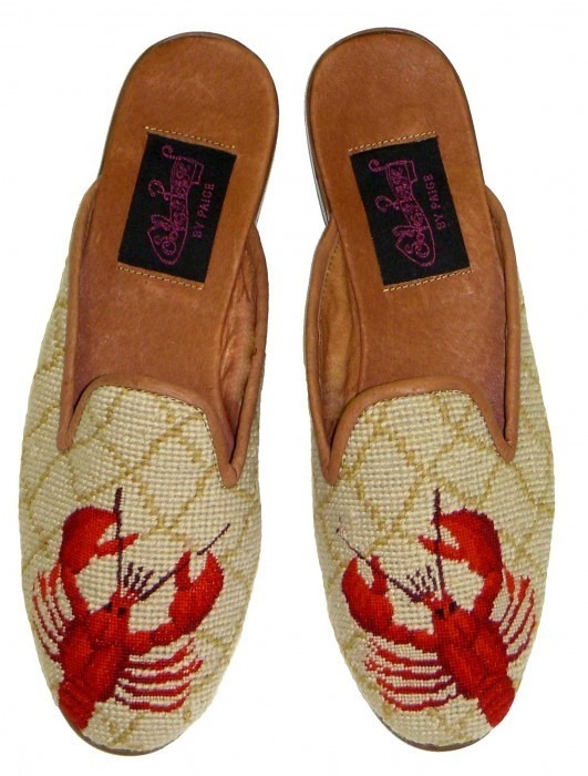 Red Lobster Needlepoint Mule 
