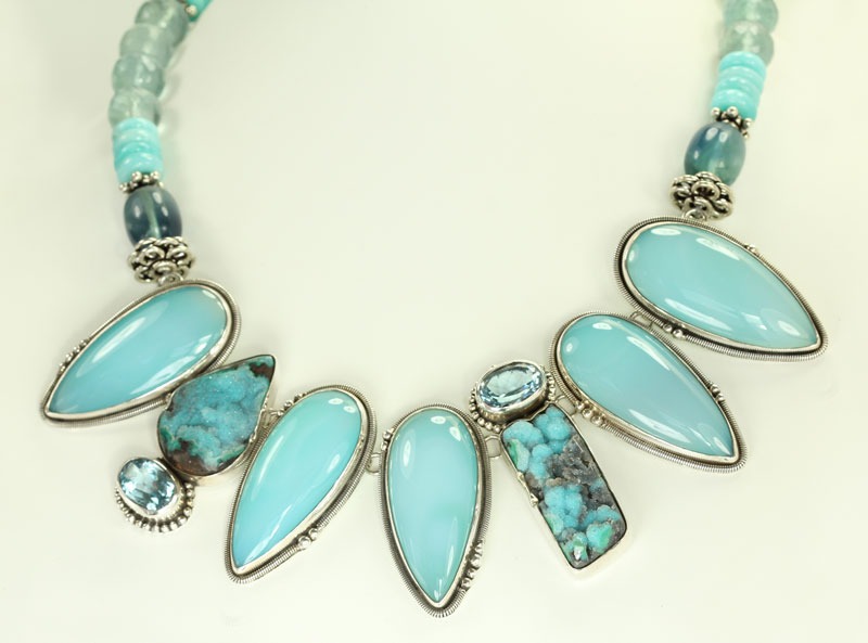 Agate & Drusy Statement Collar