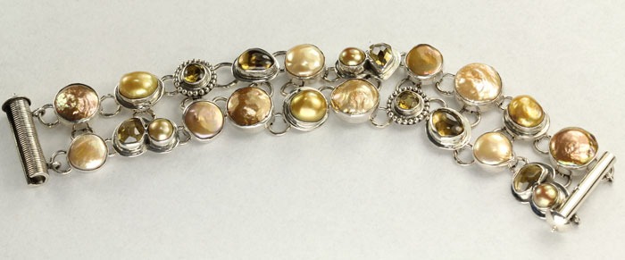Champagne Pearl Double Dreamer Bracelet