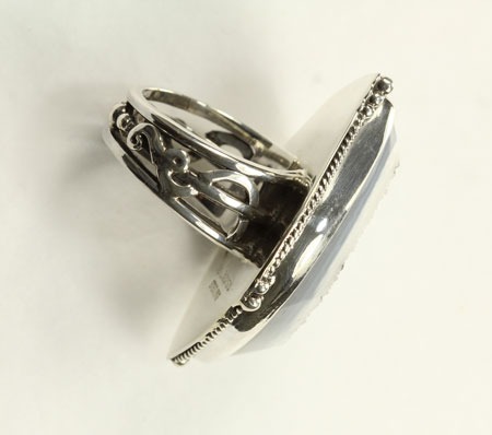 Natural Agate Drusy Statement Ring