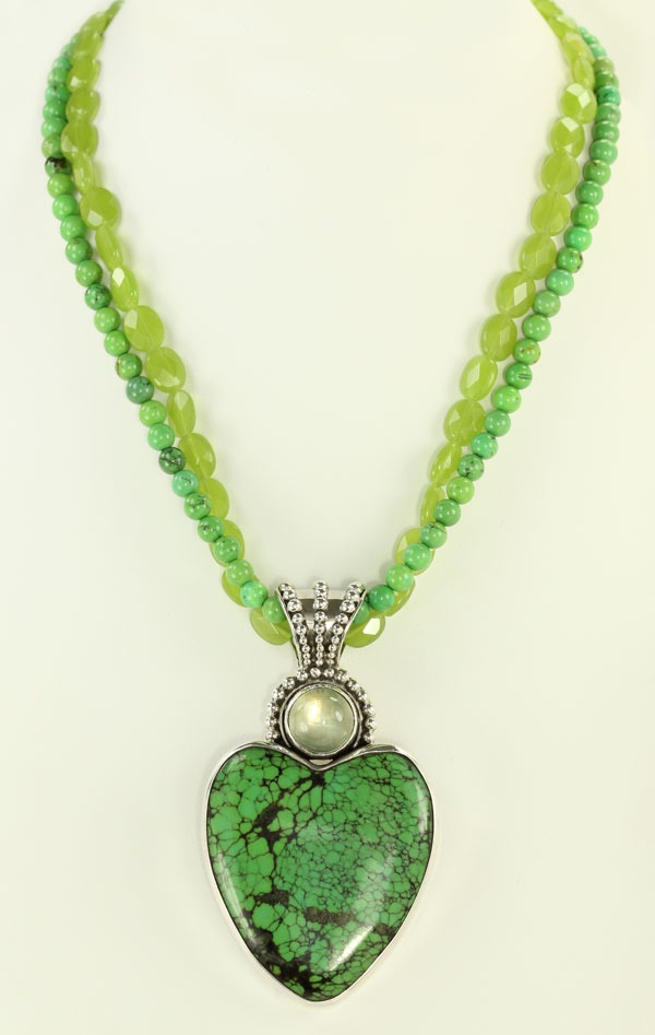 Large Turquoise Heart Necklace