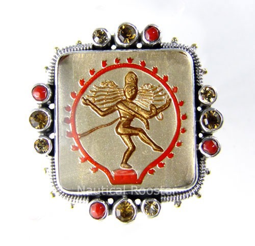 Mars & Valentine Shiva the Cosmic Dancer Statement Ring