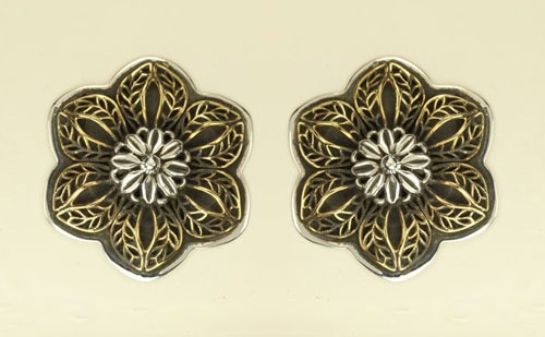 Amy Kahn Russell Large Flower Clip Earrings