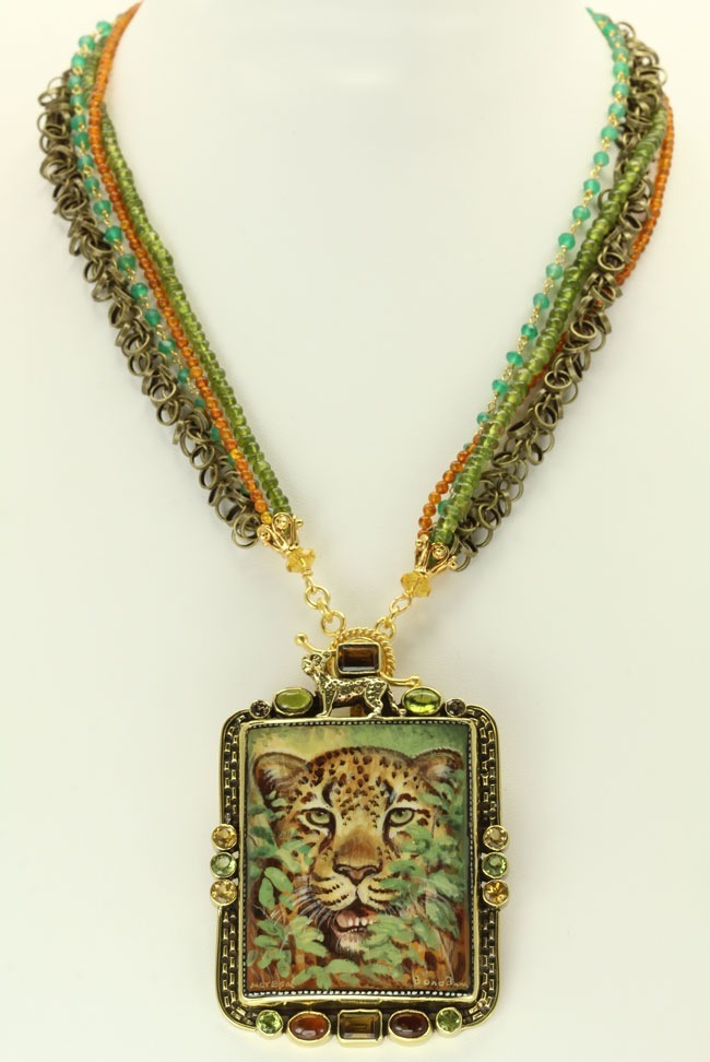 Amy Kahn Russell Russian Hand Painting on Black Onyx