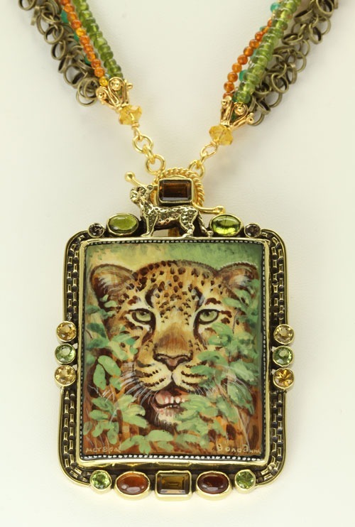 Amy Kahn Russell Russian Hand Painting on Black Onyx