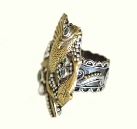 Mars & Valentine Poseidon Large Statement Ring with Gemstones