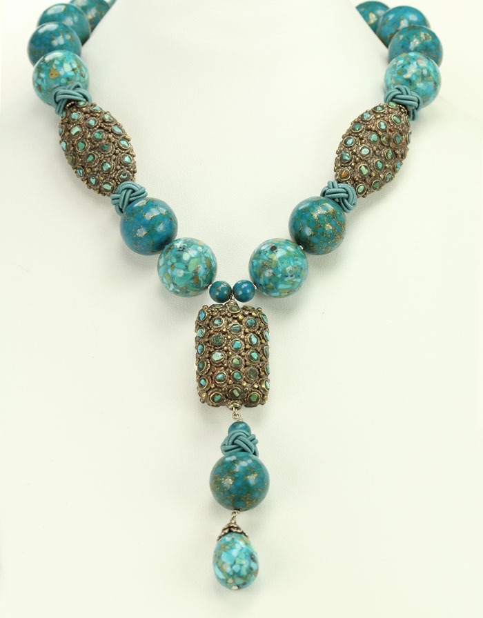 Amy Kahn Russell Turquoise Statement Collar