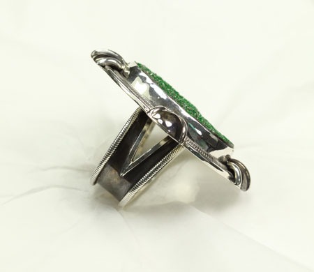 Echo of the Dreamer Large Green Drusy Statement Ring