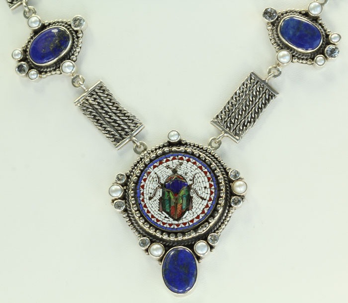 Mars & Valentine Antique Micro-Mosaic Collar