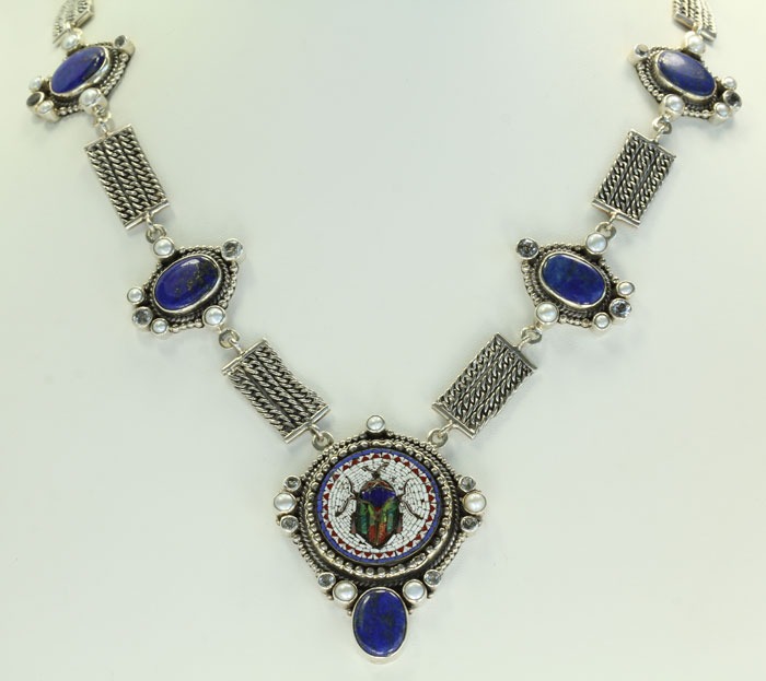 Mars & Valentine Antique Micro-Mosaic Collar