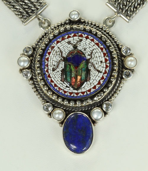 Mars & Valentine Antique Micro-Mosaic Collar