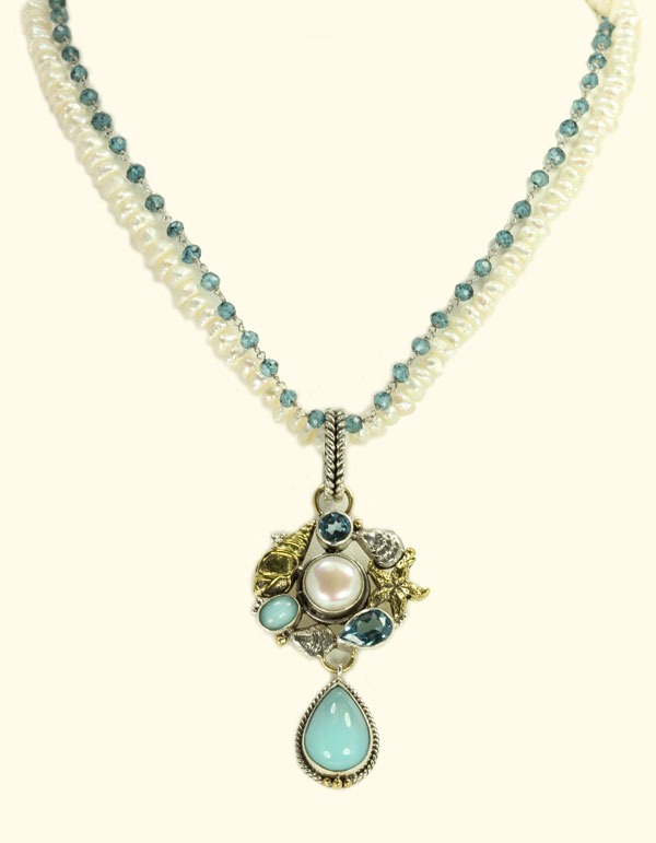 Mars & Valentine Nautical Treasures Cluster Necklace