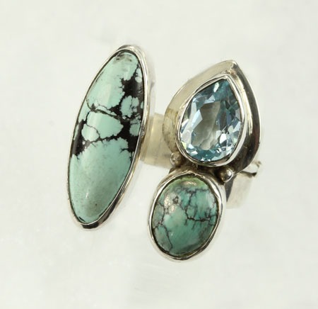 Echo of the Dreamer Robin's Egg Turquoise Open Ring