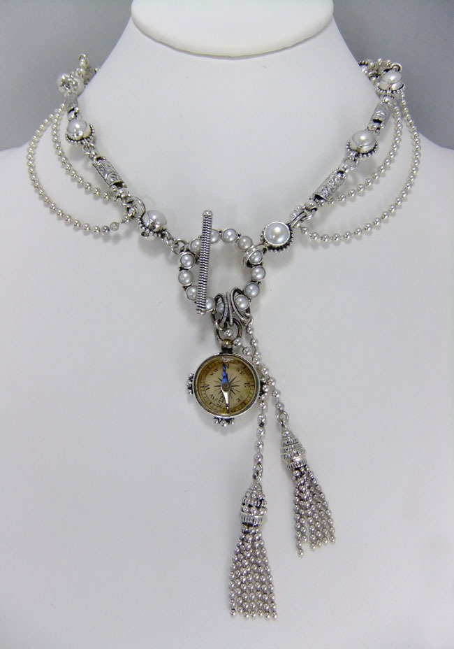 Antique Victorian Compass Necklace