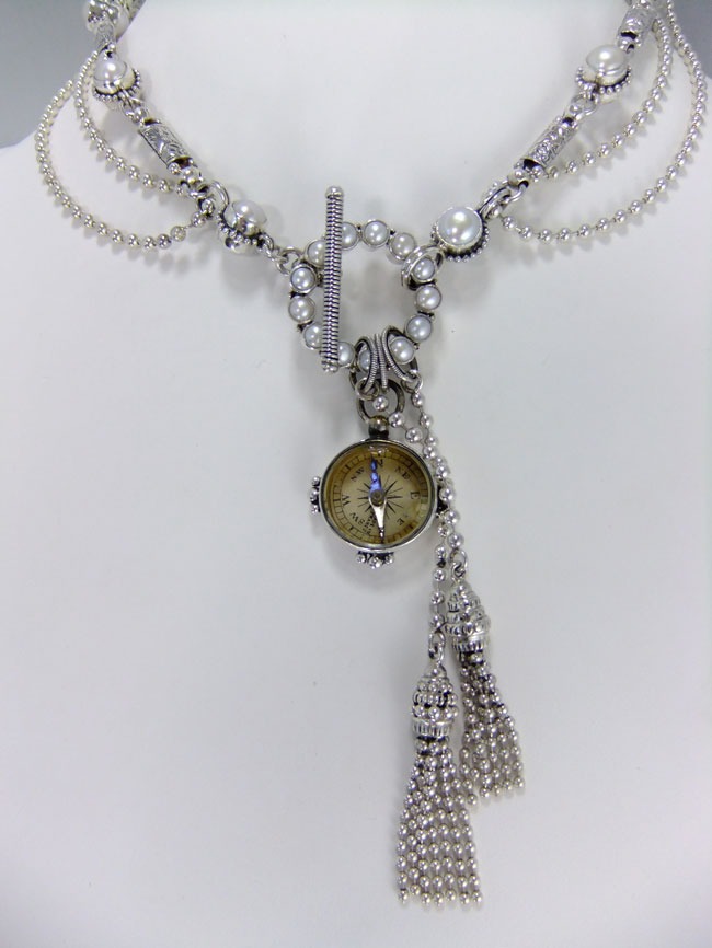 Antique Victorian Compass Necklace