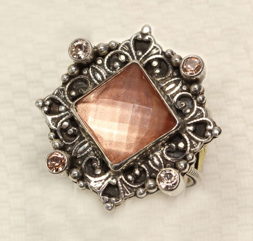 Faceted Peach Ring