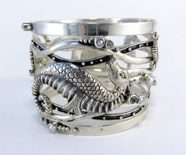 Seahorse Statement Bangle Bracelet