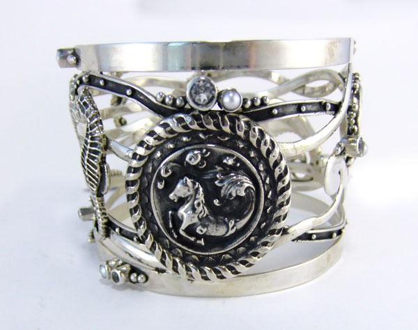 Seahorse Statement Bangle Bracelet
