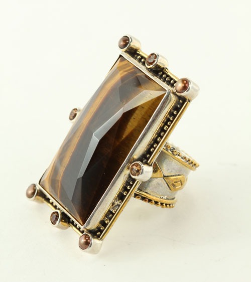 Tiger Eye Large Statement Ring