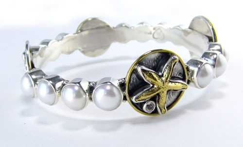 Undertow Bangle with Pearls