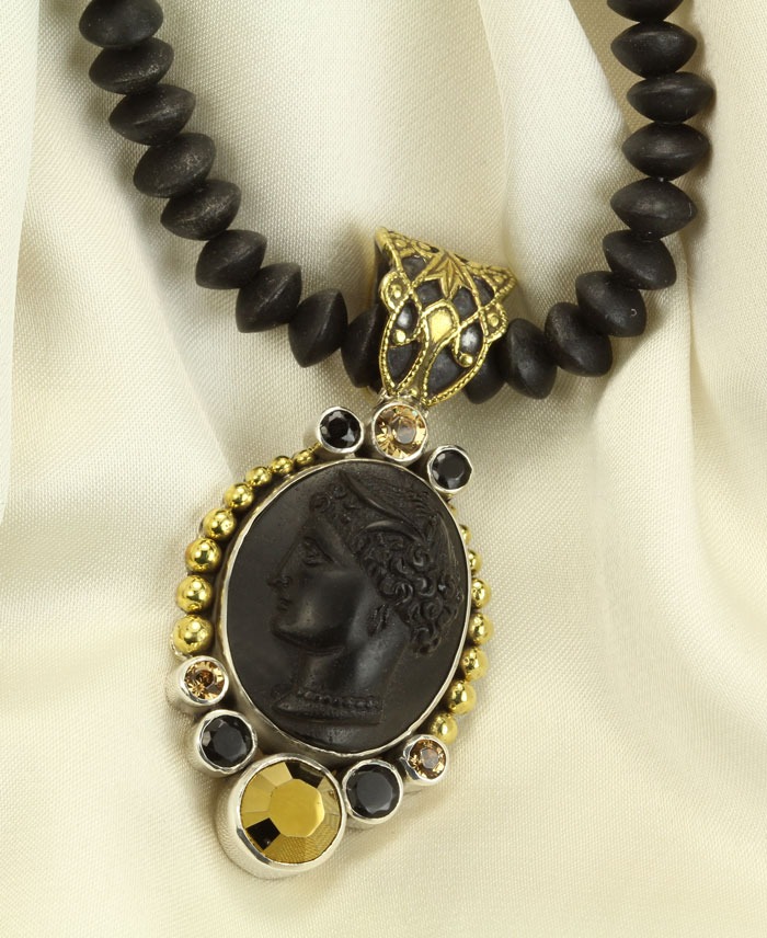 Underworld Black Cameo Necklace