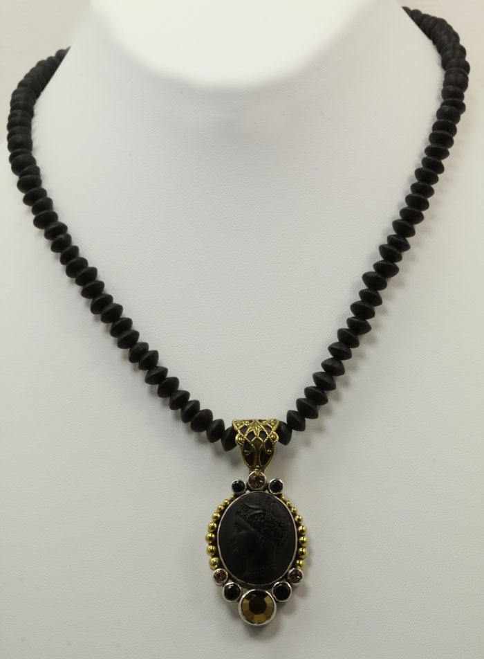 Underworld Black Cameo Necklace