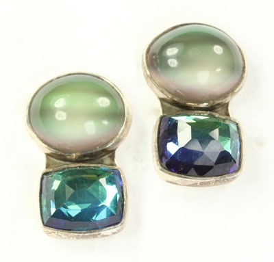 Amy Kahn Russell Moonstone Post Earrings