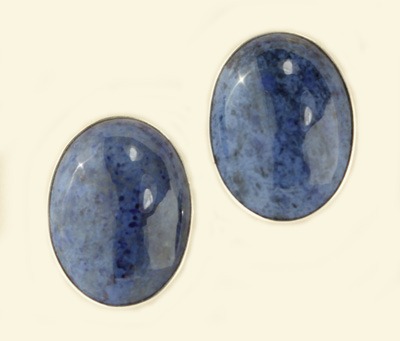 Amy Kahn Russell Dumortierite Clip Earrings