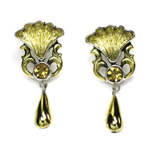 Golden Age Shell Post Dangle Earrings