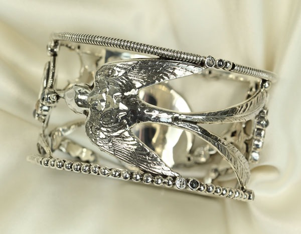 Sterling Silver Bird Bangle