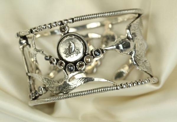 Sterling Silver Bird Bangle