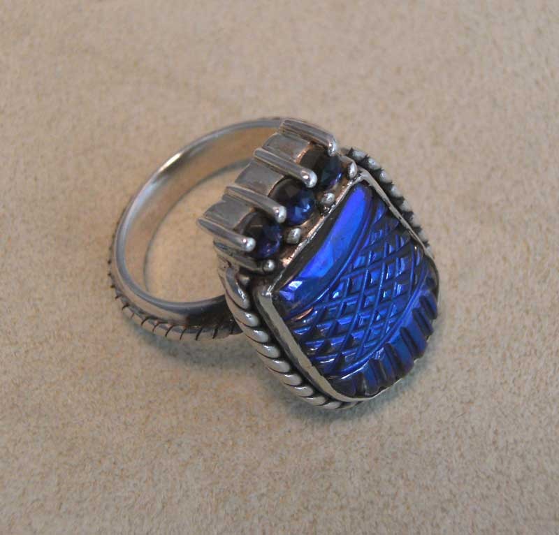 Amy Kahn Russell Titanium Crest Ring--CAN BE RESIZED--ORIGINALLY $128.00