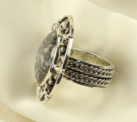 Mars & Valentine Black Galaxy Ring