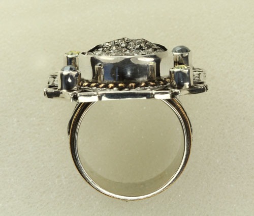 Mars & Valentine Jazz Age Ring with Round Drusy